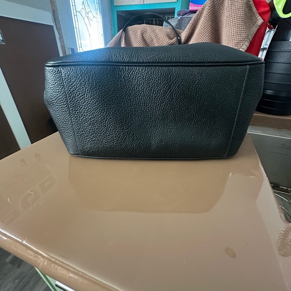 Coach Black Pebbled Leather Shoulder Bag - Picture 4 of 9